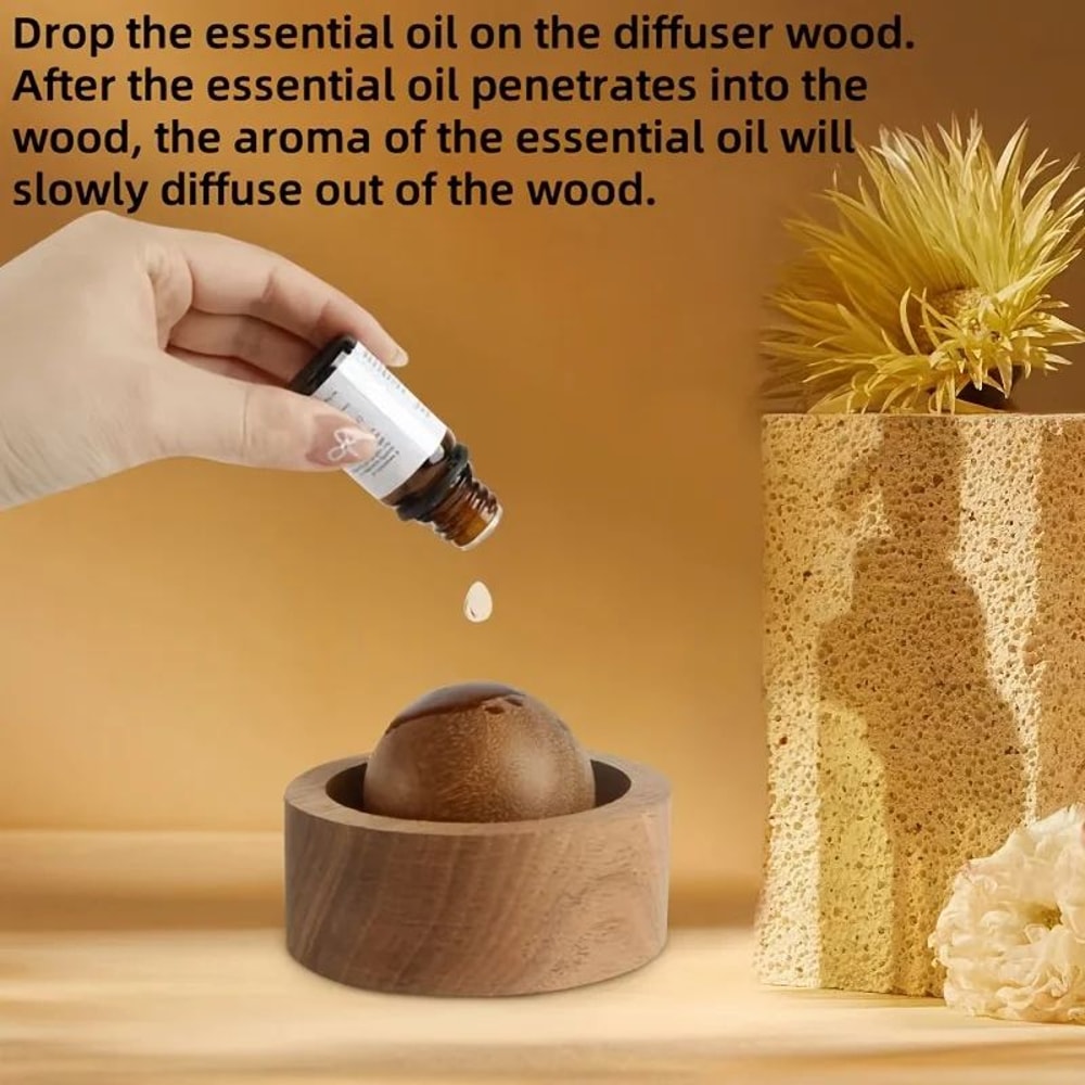 Wooden Spherical Essential Oil Diffuser 1