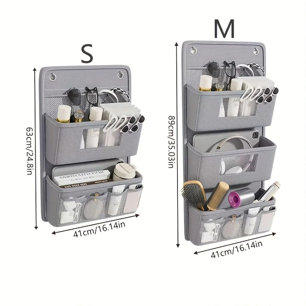 Gray Wall Mounted MultiCompartment Storage Organizer 3