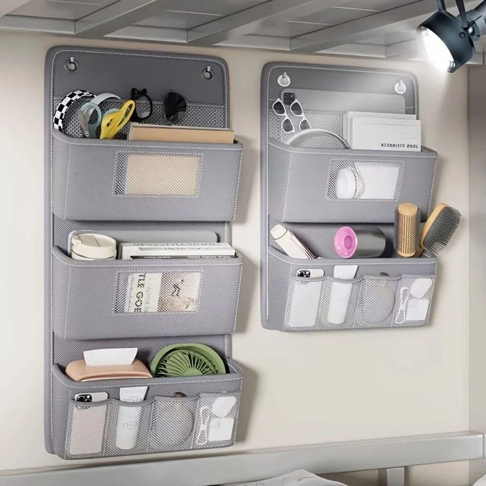 Gray Wall Mounted MultiCompartment Storage Organizer 5