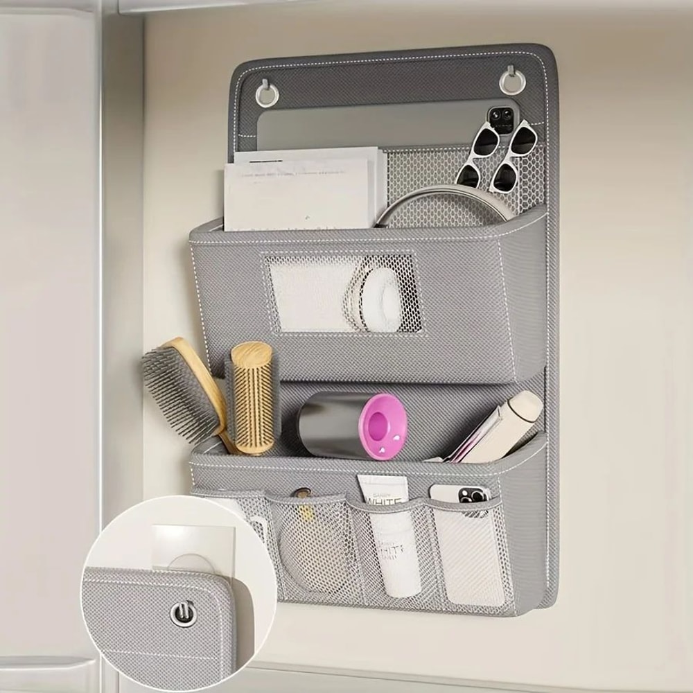 Gray Wall Mounted MultiCompartment Storage Organizer 7