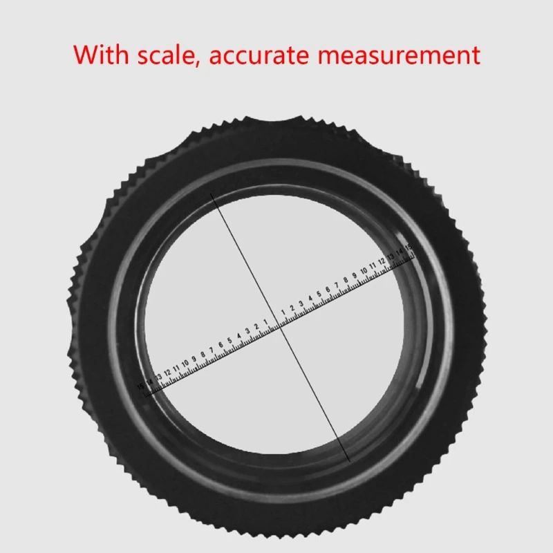 10X Handheld Magnifying Loupe With Scale 8