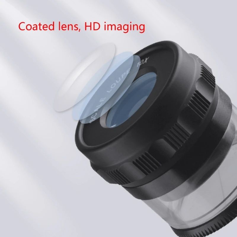 10X Handheld Magnifying Loupe With Scale 9