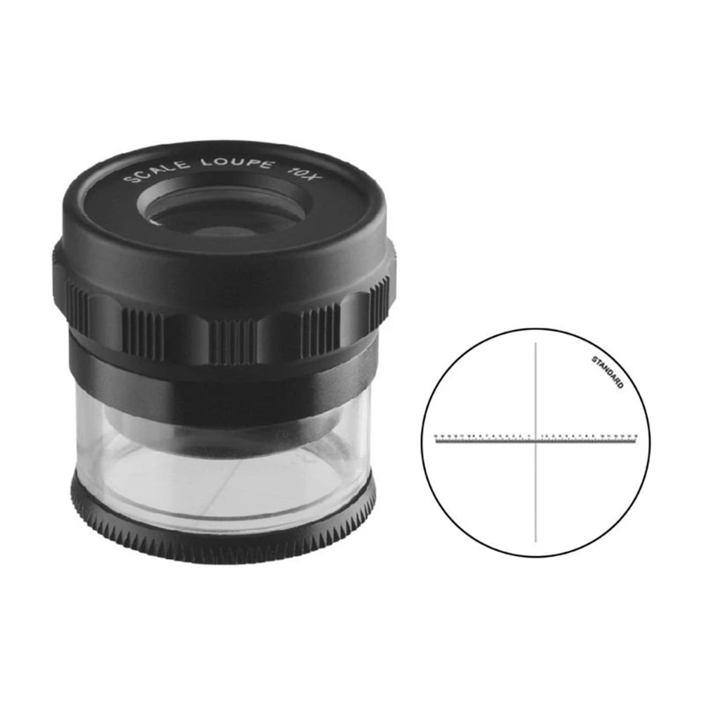 10X Handheld Magnifying Loupe With Scale 10
