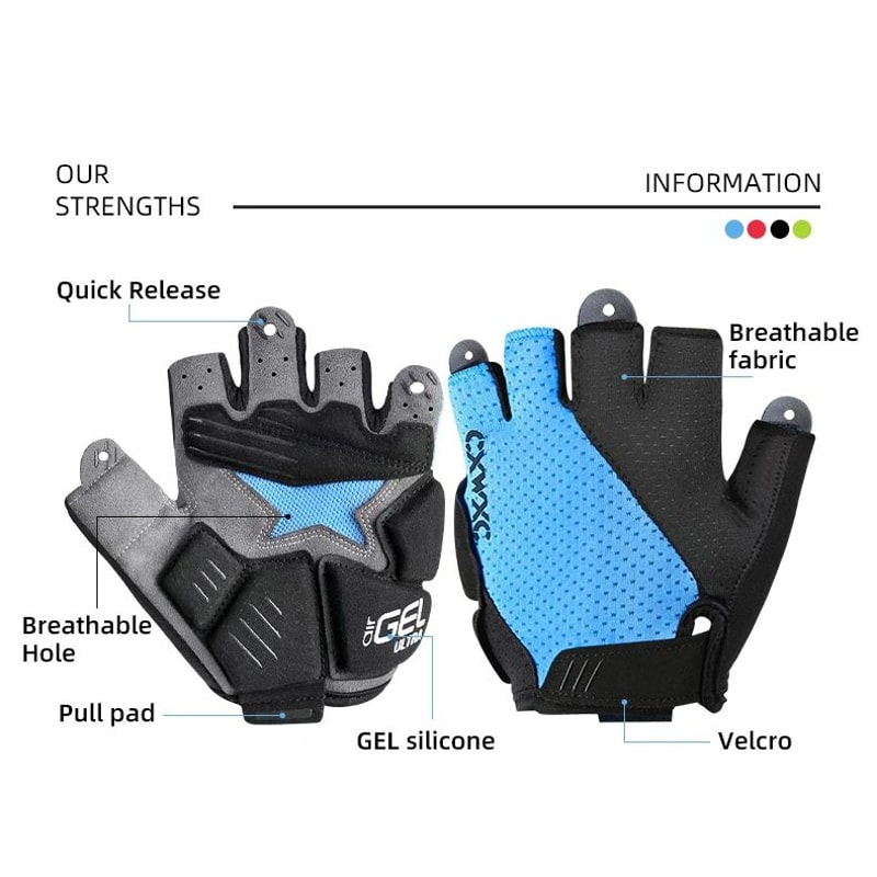 HalfFinger Gel Cycling Gloves For Men And Women 10