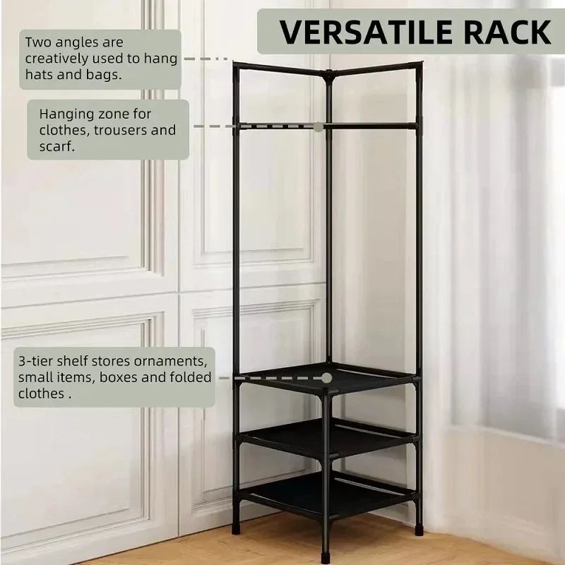 MultiLayer Corner Coat And Hat Rack 6