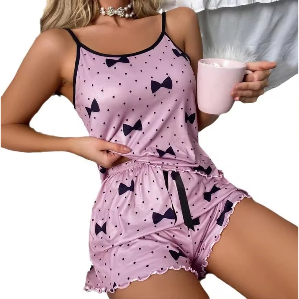 Womens Cute Printed Summer Pajama Set 5