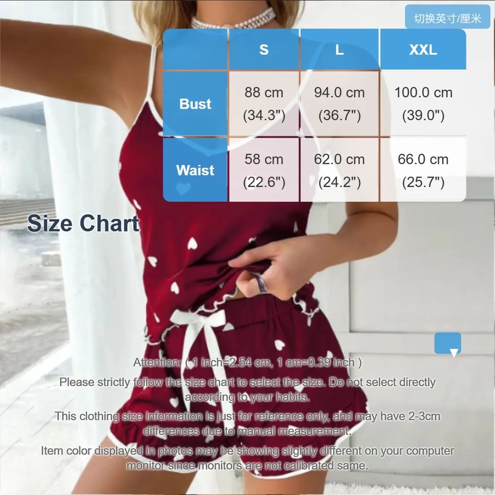 Womens Cute Printed Summer Pajama Set 6