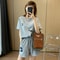 Womens Summer Two Piece Casual T Shirt And Shorts Set 1