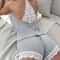 Women Crochet Lace VNeck Pajama Set With Shorts 11