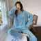 Women Winter Coral Velvet Thick Warm Pajama Set 11