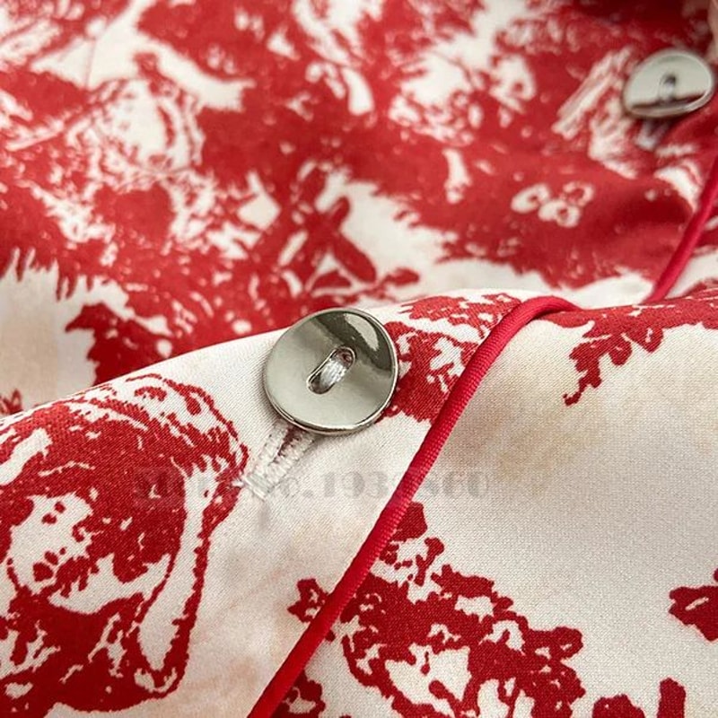 Women Floral Print Satin Pajama Set With Loose Top And Trousers 1