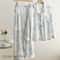 Women Floral Print Satin Pajama Set With Loose Top And Trousers 8