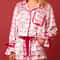Women Christmas Satin Pajama Set With Long Sleeve Top And Shorts 5