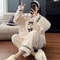 Women Autumn Winter Thick Warm Padded Pajama Set 2