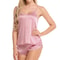 Women Sheer Lace Cami And Shorts Pajama Set 9
