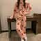 Women Thick Warm Coral Velvet Flannel Pajama Set 8