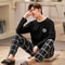 Men Striped Long Sleeve Pajama Set Spring Winter 6