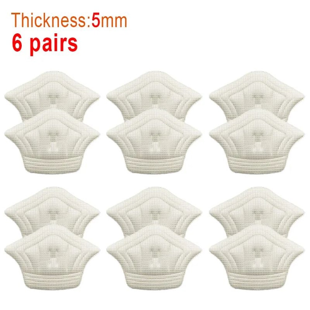 6 Pair Adjustable Heel Pads Cushioned Insoles For Sport Shoes 5