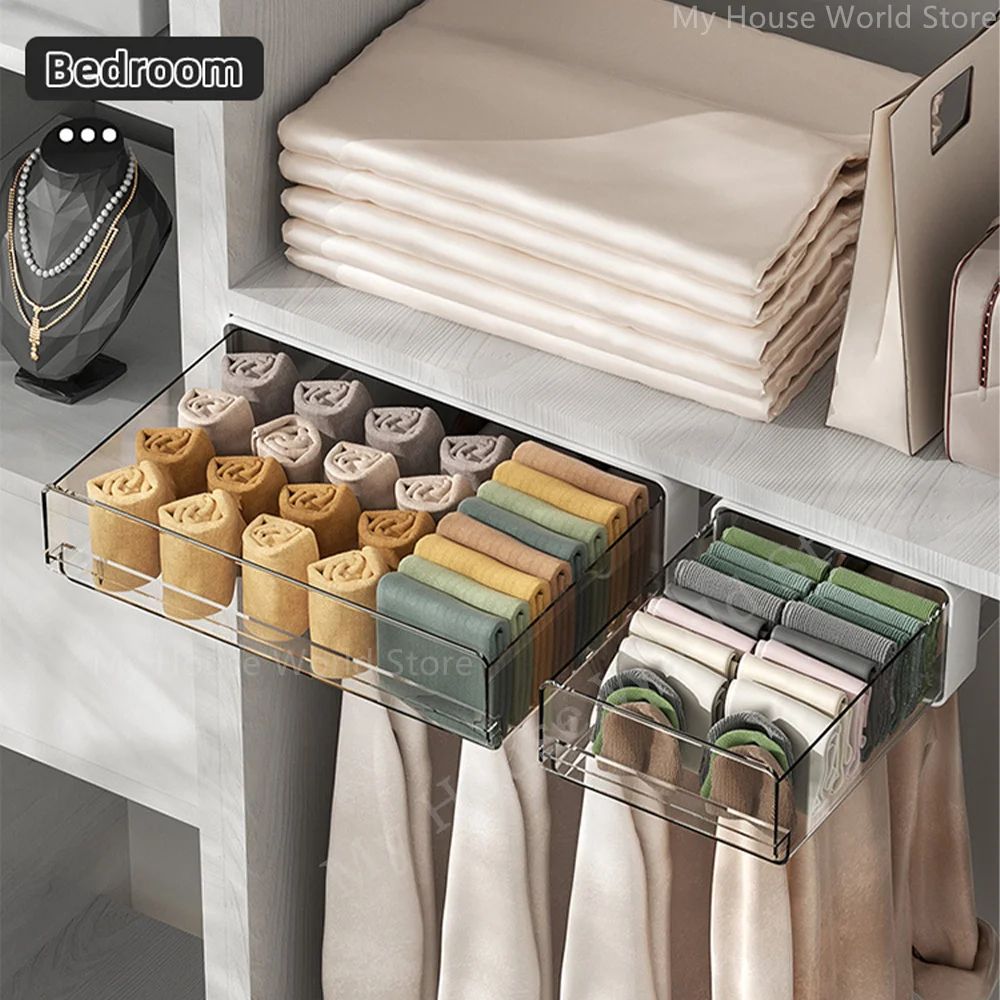 Under Desk Hidden Storage Drawer Organizer 3