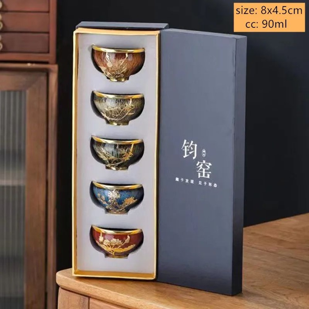 Zen KilnChange Ceramic Tea Cup Set 5 Pieces 8