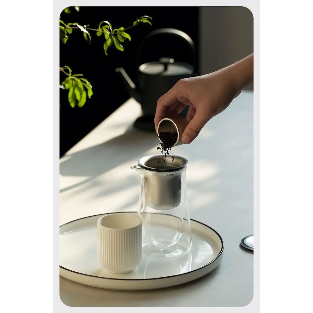 HighEnd Glass Teapot With OneButton Filtration 6