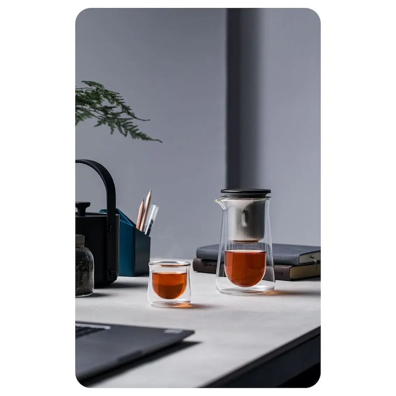 HighEnd Glass Teapot With OneButton Filtration 13