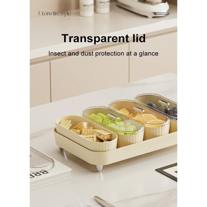 Home Living Fruit And Snack Bowl With Lid 8