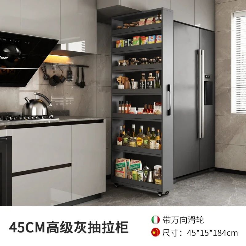 Narrow PullOut Kitchen Storage Cabinet For Refrigerator Gap 9