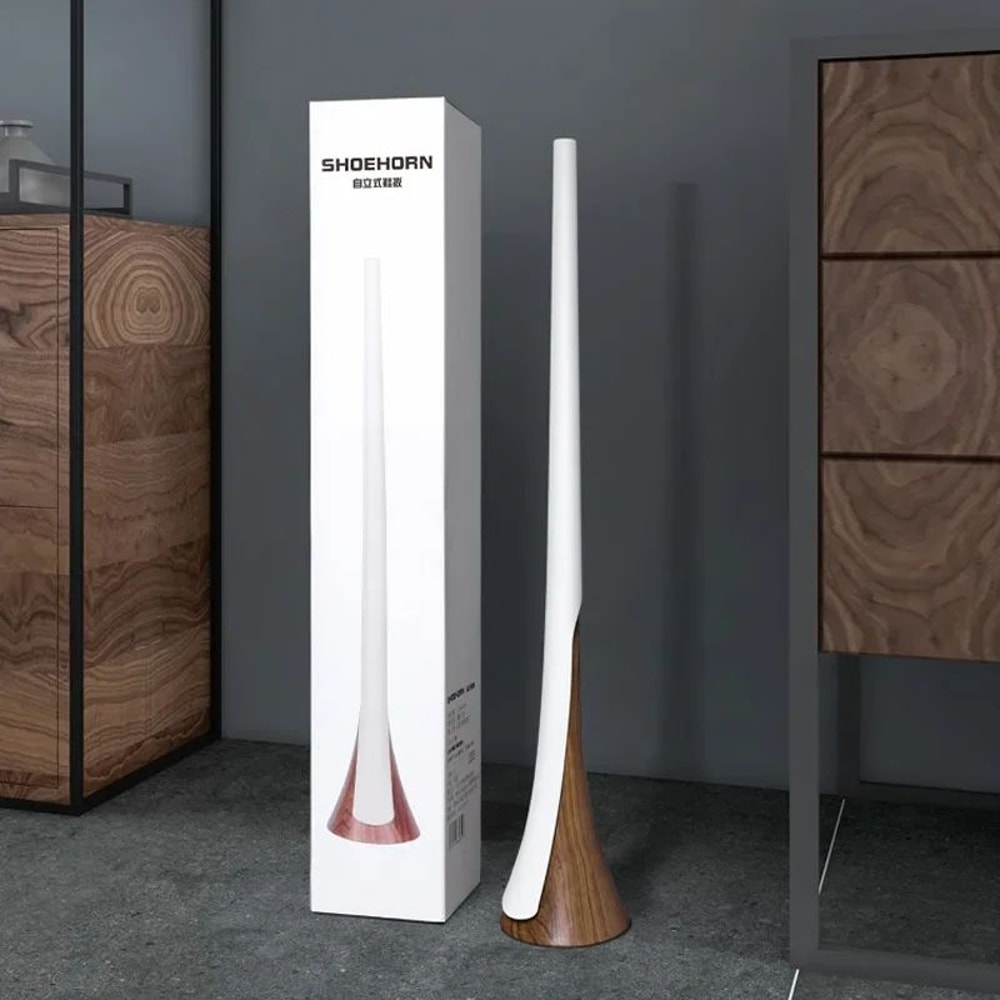 Extra Long Wood Grain SelfSupporting Shoe Horn 1