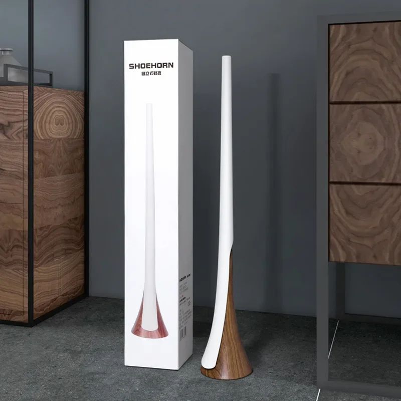 Extra Long Wood Grain SelfSupporting Shoe Horn 1