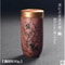 Portable Ceramic Tea Caddy With Wood Grain Finish 12