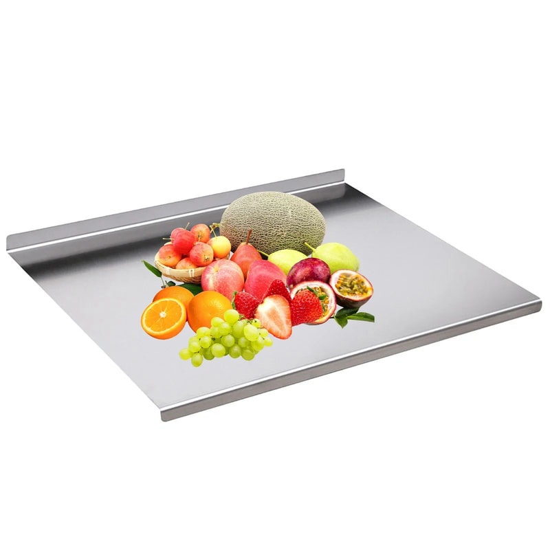 Stainless Steel Cutting Board With Protector Lip 8