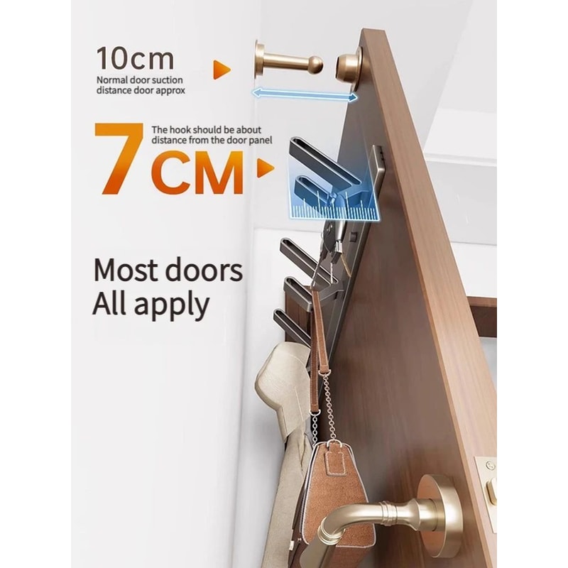 No Drill Aluminum Wall And Door Hook 1