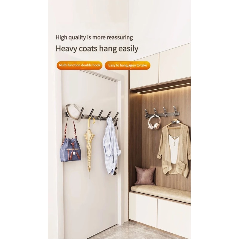 No Drill Aluminum Wall And Door Hook 5