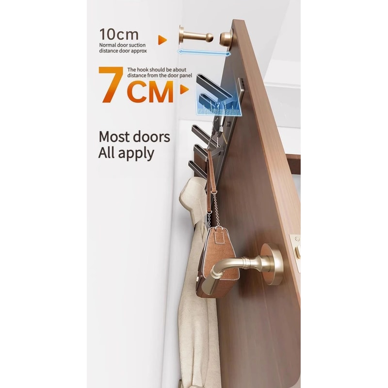 No Drill Aluminum Wall And Door Hook 6