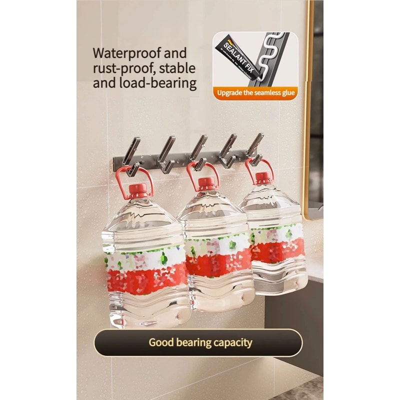 No Drill Aluminum Wall And Door Hook 8