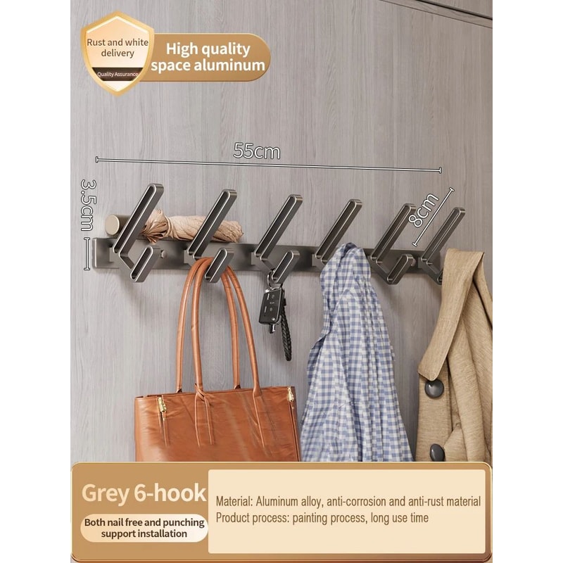 No Drill Aluminum Wall And Door Hook 11