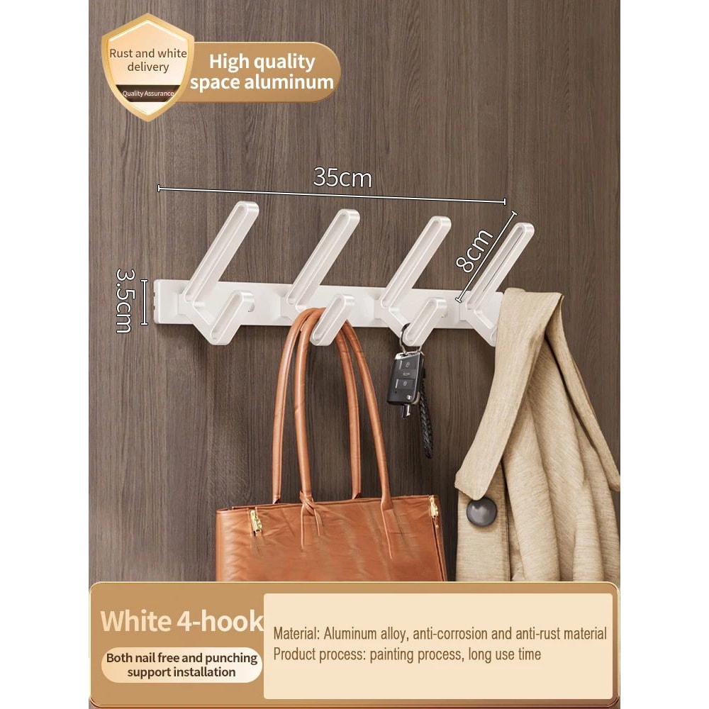 No Drill Aluminum Wall And Door Hook 13