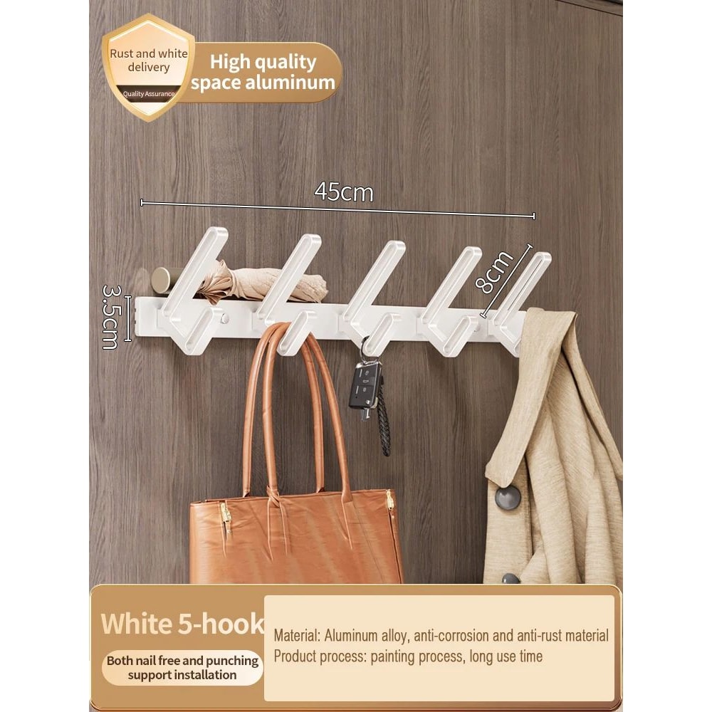 No Drill Aluminum Wall And Door Hook 14