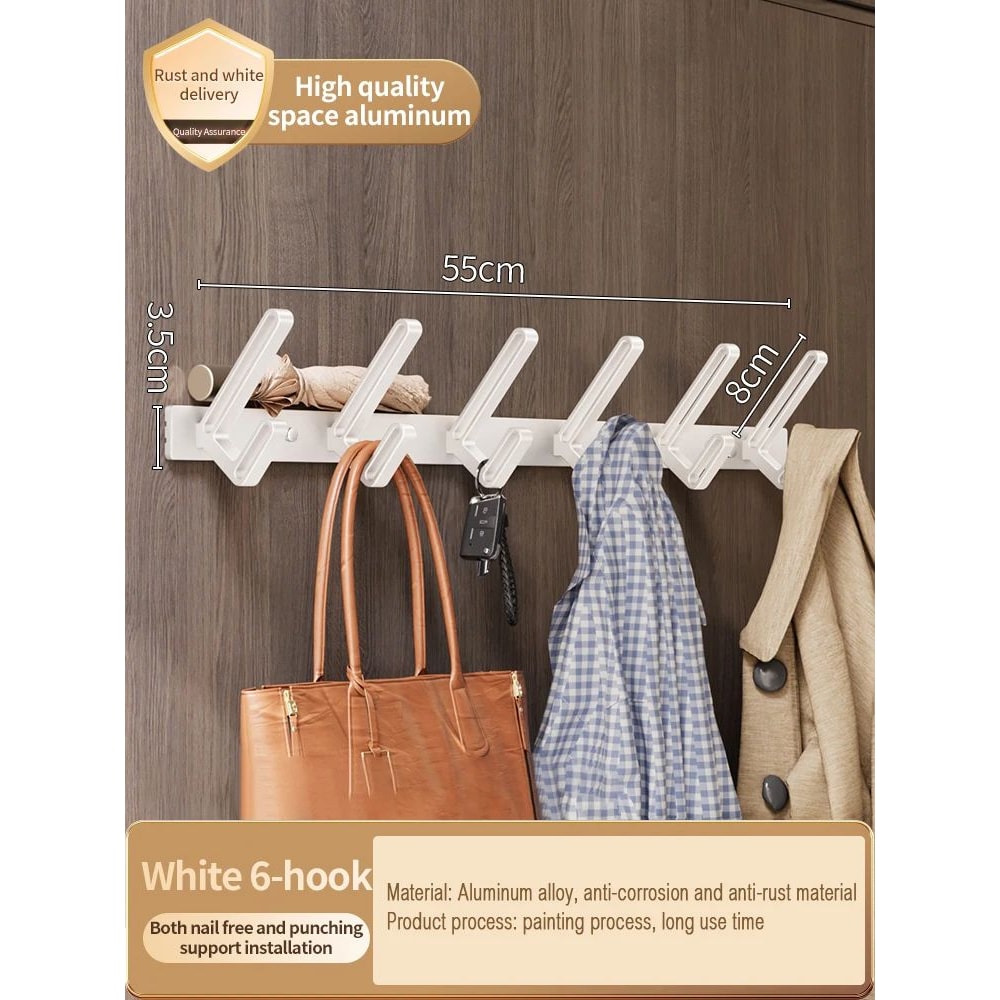 No Drill Aluminum Wall And Door Hook 15