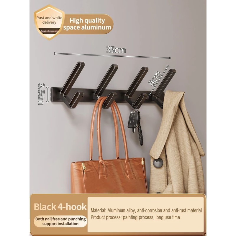 No Drill Aluminum Wall And Door Hook 16