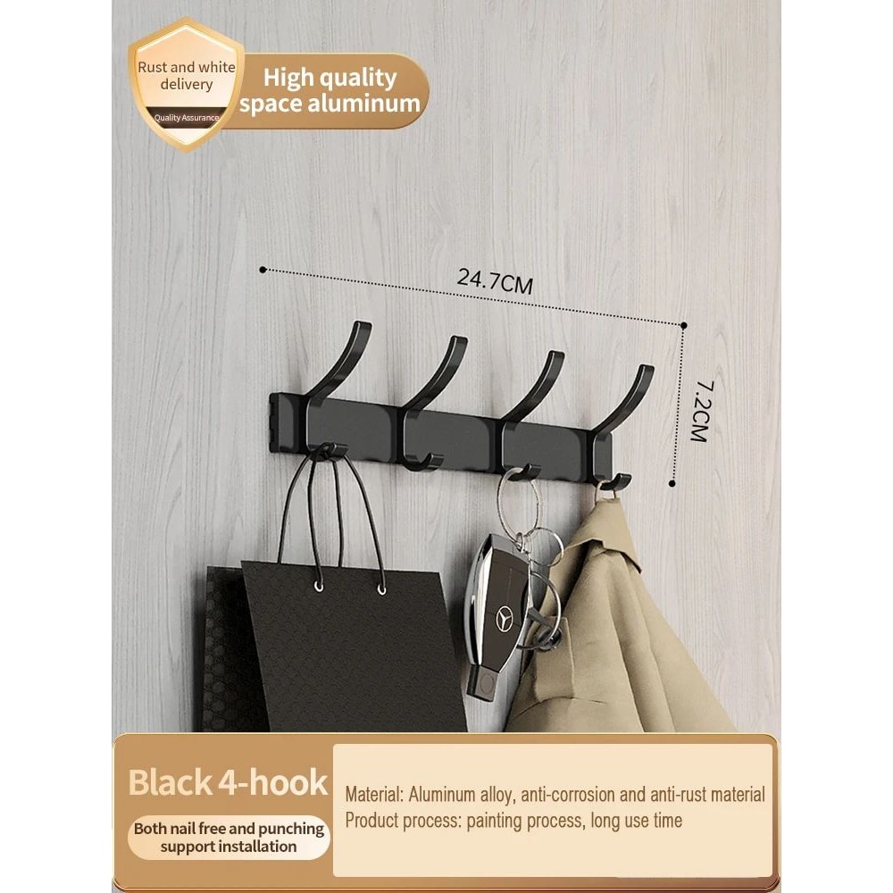 No Drill Aluminum Wall And Door Hook 25