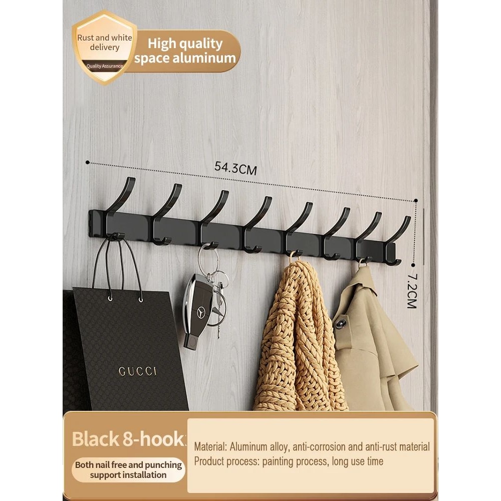 No Drill Aluminum Wall And Door Hook 28