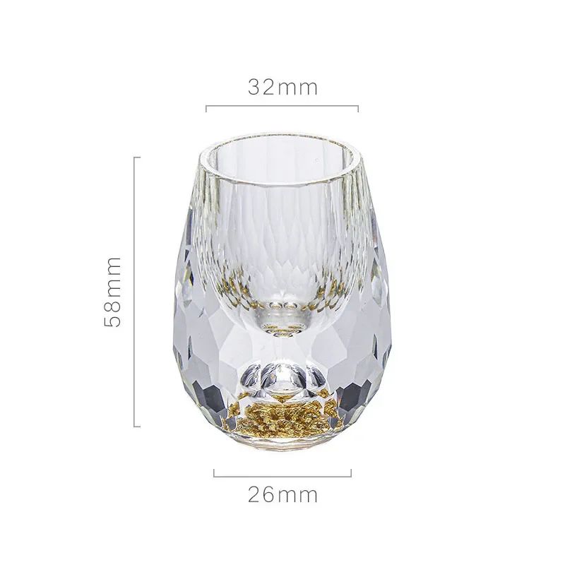 Luxury Crystal Glass With Gold Foil Double Bottom 5