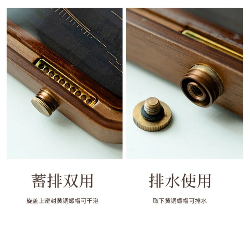 Walnut Wood Tea Tray With Water Storage Base 3