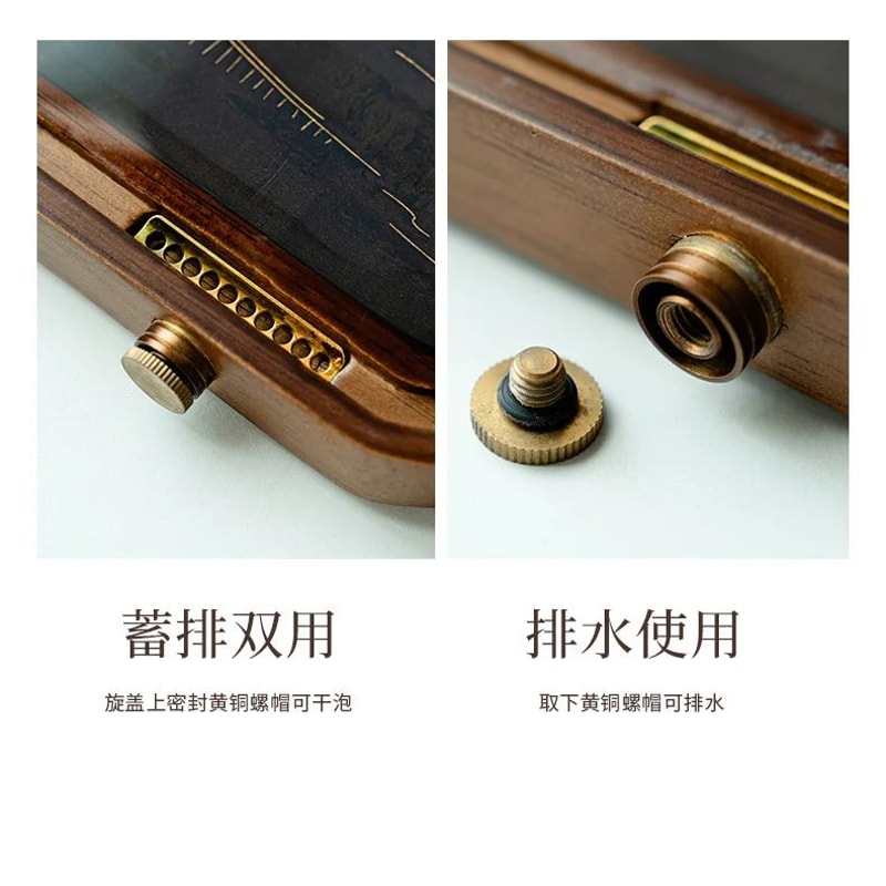 Walnut Wood Tea Tray With Water Storage Base 6