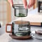 200 Ml Glass Tea Cup With Wooden Handle And Filter 1