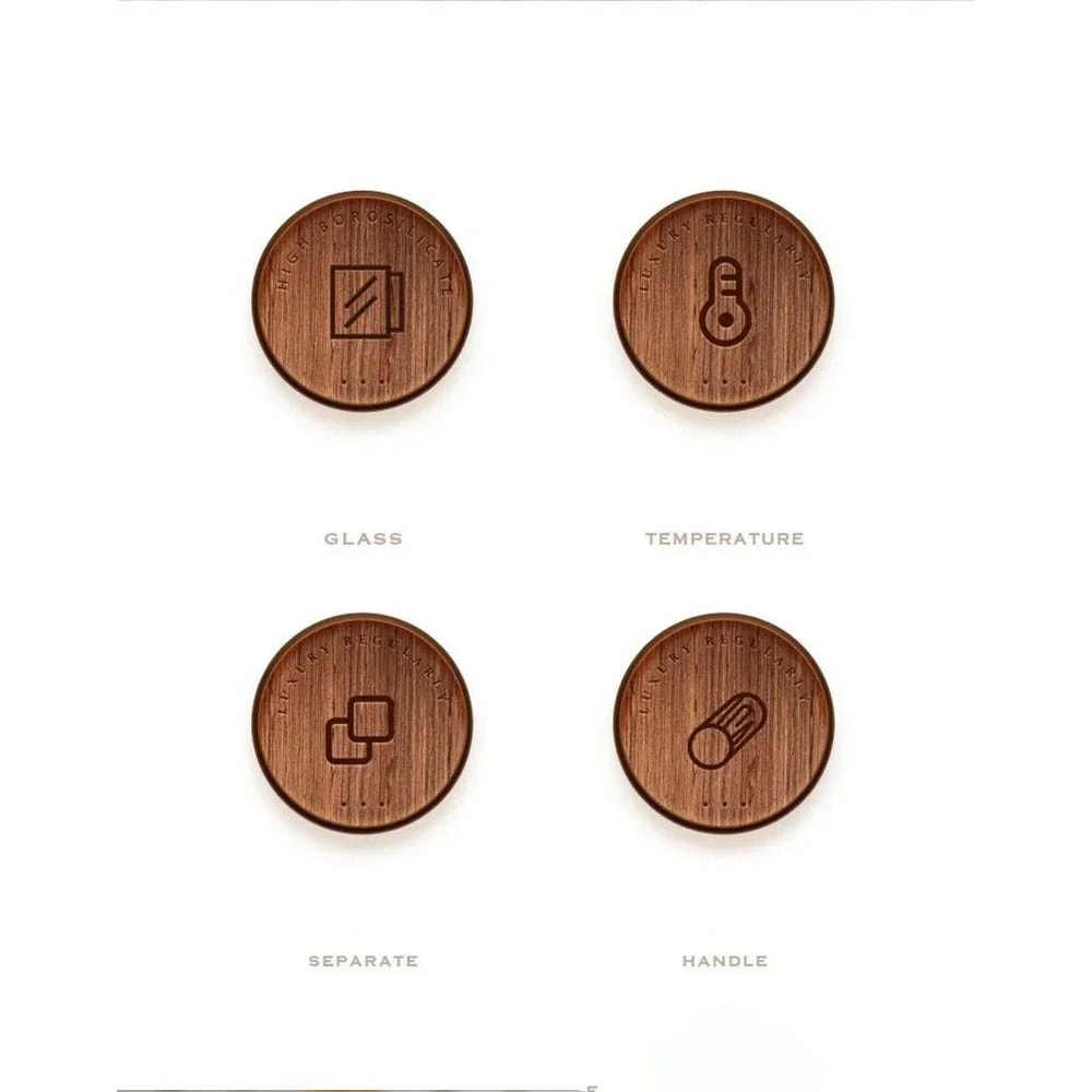 200 Ml Glass Tea Cup With Wooden Handle And Filter 8