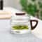 200 Ml Glass Tea Cup With Wooden Handle And Filter 15