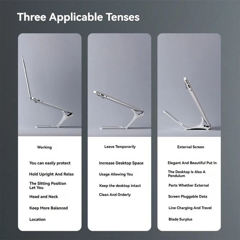 Adjustable Alloy Laptop Desktop Stand 1